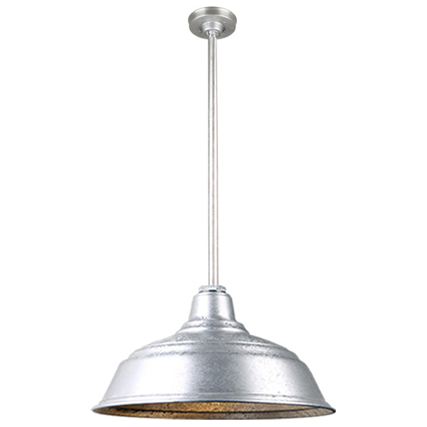 Hi Lite Lighting H-QSN15117-SA-96/QSN36``ST3-96/QSNHSC-96 Warehouse One Light Pendant Outdoor Pewter, Nickel, Silver