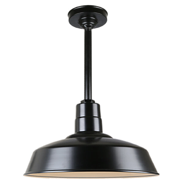 Hi Lite Lighting H-QSN15118-SA-91/QSN12``ST3-91/QSNHSC-91 Warehouse One Light Pendant Outdoor Black