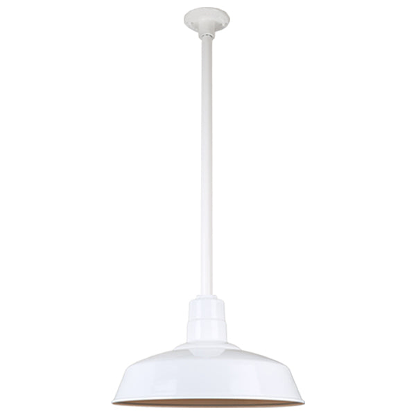 Hi Lite Lighting H-QSN15118-SA-93/QSN24``ST3-93/QSNHDSMC-93 Warehouse One Light Pendant Outdoor White