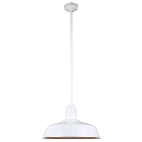 Hi Lite Lighting H-QSN15118-SA-93/QSN36``ST3-93/QSNHSC-93 Warehouse One Light Pendant Outdoor White