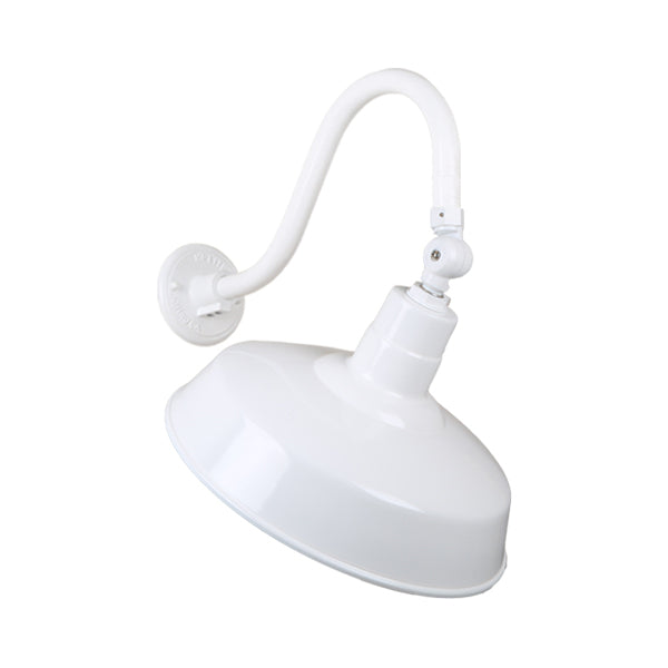 Hi Lite Lighting H-QSN15118-SA-93/QSNB-42-93/QSNSK-93 Warehouse One Light Outdoor Gooseneck Light Outdoor White