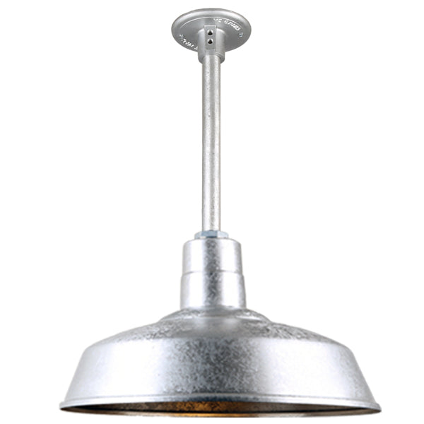 Hi Lite Lighting H-QSN15118-SA-96/QSN12``ST3-96/QSNHDSMC-96 Warehouse One Light Pendant Outdoor Pewter, Nickel, Silver