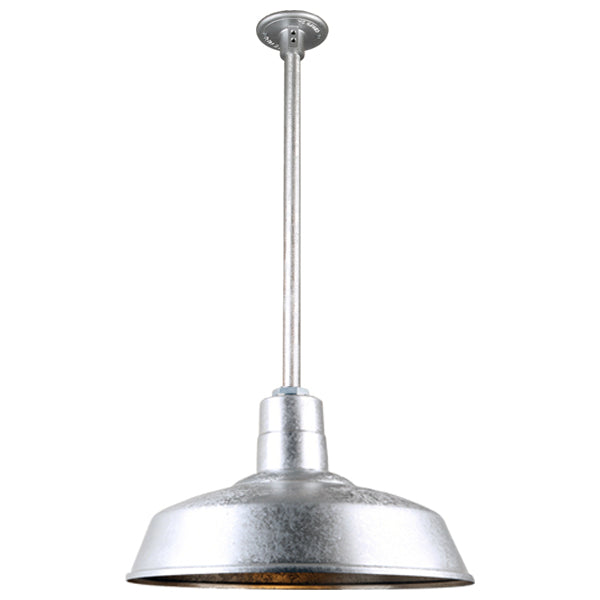 Hi Lite Lighting H-QSN15118-SA-96/QSN24``ST3-96/QSNHDSMC-96 Warehouse One Light Pendant Outdoor Pewter, Nickel, Silver