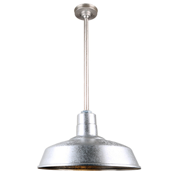 Hi Lite Lighting H-QSN15118-SA-96/QSN24``ST3-96/QSNHSC-96 Warehouse One Light Pendant Outdoor Pewter, Nickel, Silver