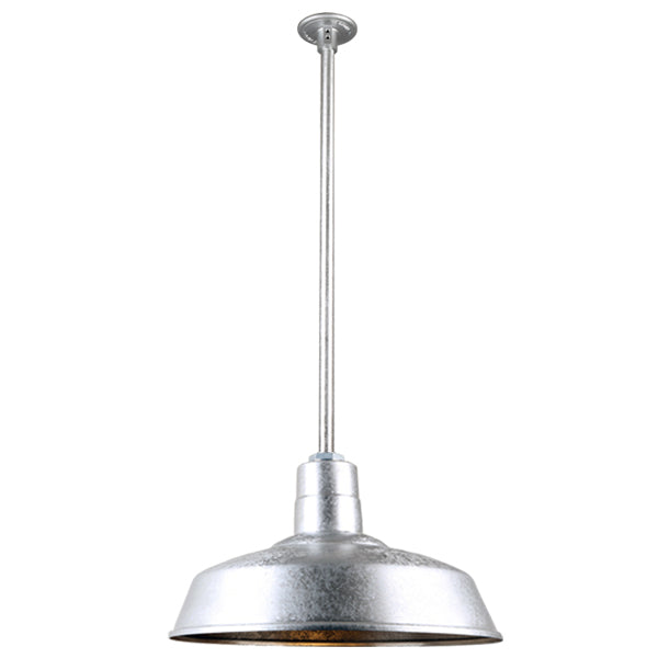 Hi Lite Lighting H-QSN15118-SA-96/QSN36``ST3-96/QSNHDSMC-96 Warehouse One Light Pendant Outdoor Pewter, Nickel, Silver