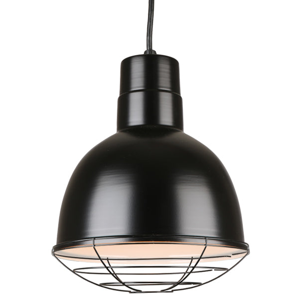 Hi Lite Deep Bowl Shade H-QSN16110-C-91/QSNWGR-10``-91 Pendant Light - Black