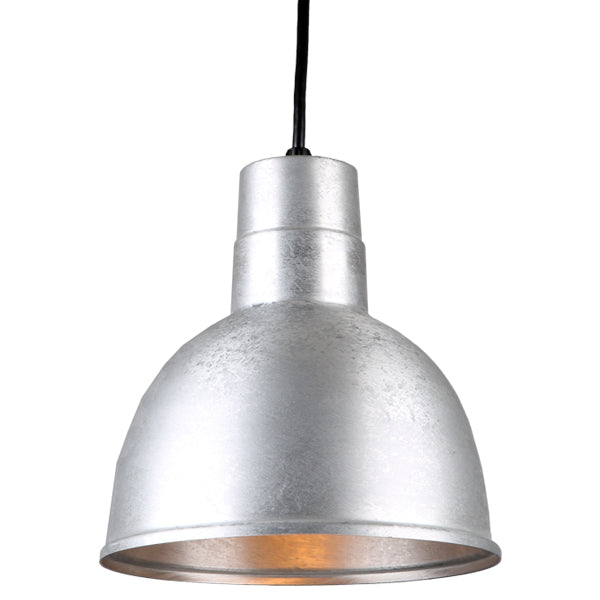 Hi Lite Deep Bowl Shade H-QSN16110-C-96 Pendant Light - Galvanized