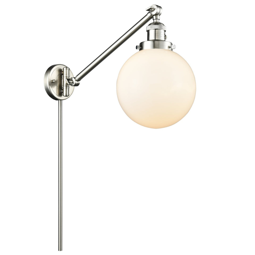 Innovations Lighting 237-SN-G201-8  Franklin Restoration Lamp Brushed Satin Nickel