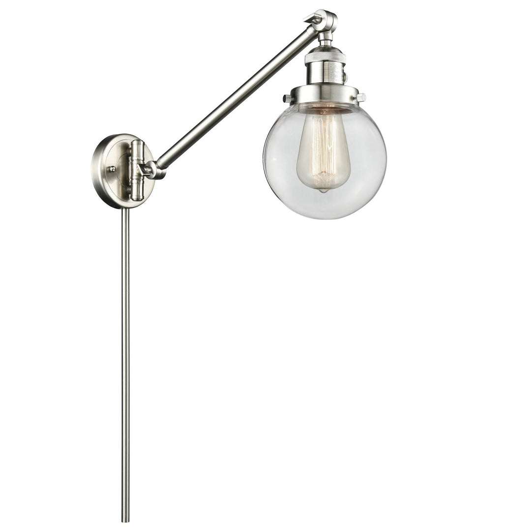 Innovations Lighting 237-SN-G202-6  Franklin Restoration Lamp Brushed Satin Nickel