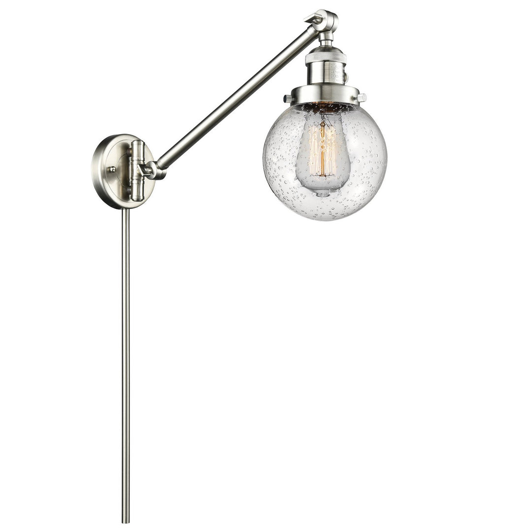Innovations Lighting 237-SN-G204-6  Franklin Restoration Lamp Brushed Satin Nickel