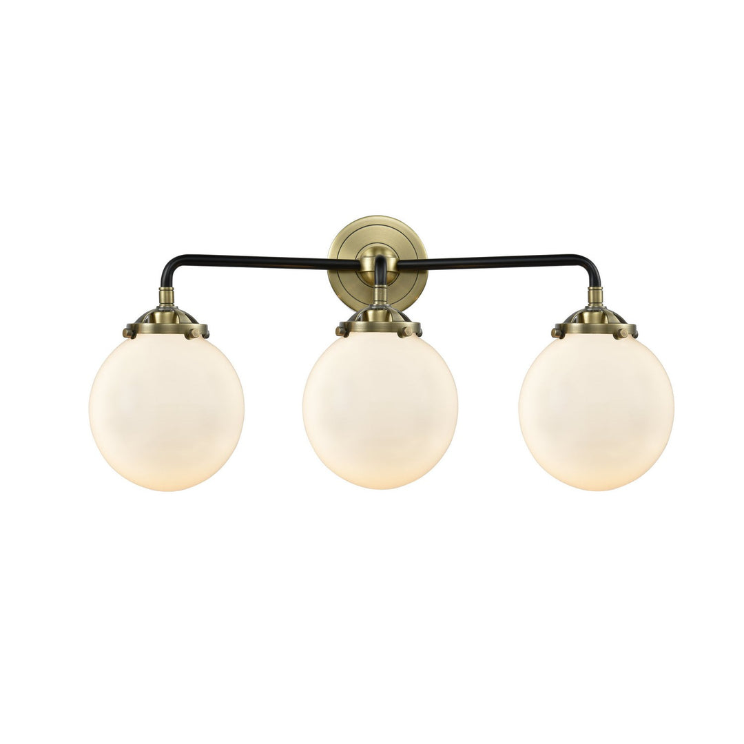 Innovations Nouveau 284-3W-BAB-G201-6 Bath Vanity Light 24 in. wide - Black Antique Brass