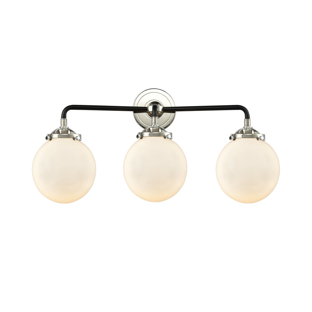 Innovations Nouveau 284-3W-BPN-G201-6-LED Bath Vanity Light 24 in. wide - Black Polished Nickel