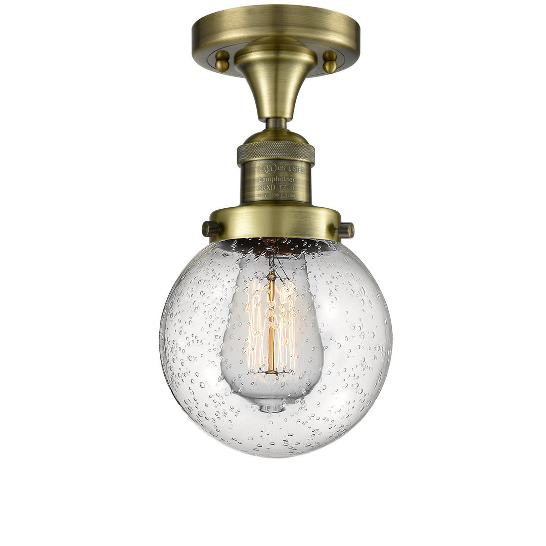 Innovations Franklin Restoration 517-1CH-AB-G204-6-LED Ceiling Light - Antique Brass