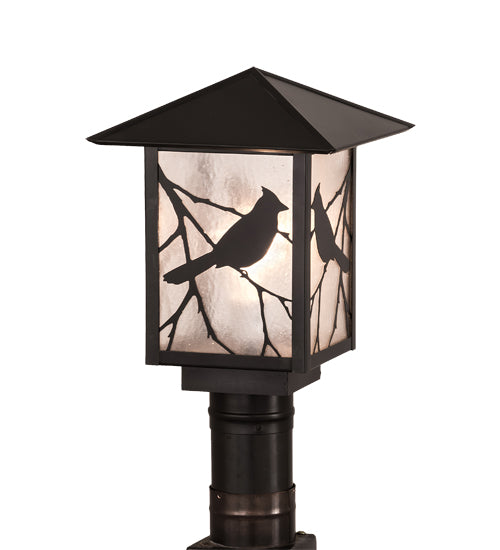 Meyda Tiffany Lighting 93728 Seneca One Light Post Mount Outdoor Bronze / Dark