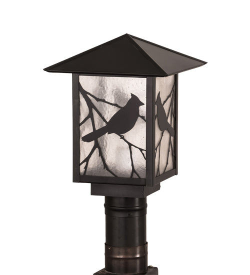 Meyda Tiffany Lighting 93728 Seneca One Light Post Mount Outdoor Bronze / Dark