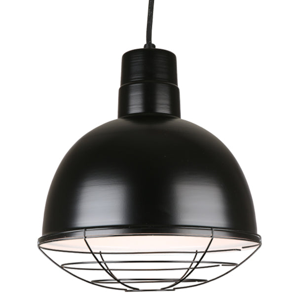 Hi Lite Deep Bowl Shade H-QSN16112-C-91/QSNWGR-12``-91 Pendant Light - Black