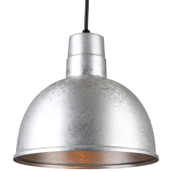 Hi Lite Deep Bowl Shade H-QSN16112-C-96 Pendant Light - Galvanized