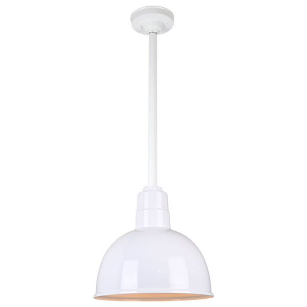 Hi Lite Lighting H-QSN16112-SA-93/QSN24``ST3-93/QSNHSC-93 Warehouse One Light Pendant Outdoor White