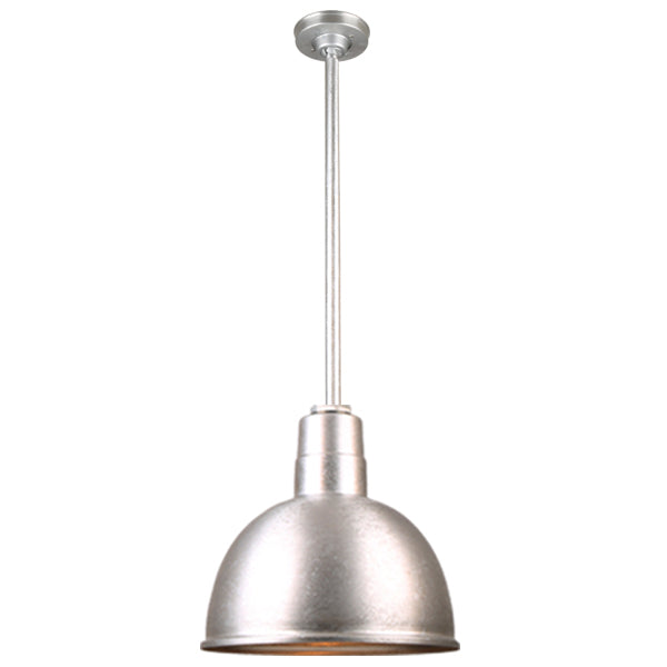 Hi Lite Lighting H-QSN16112-SA-96/QSN36``ST3-96/QSNHSC-96 Warehouse One Light Pendant Outdoor Pewter, Nickel, Silver