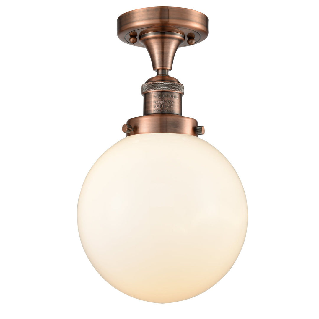 Innovations Franklin Restoration 517-1CH-AC-G201-8 Ceiling Light - Antique Copper