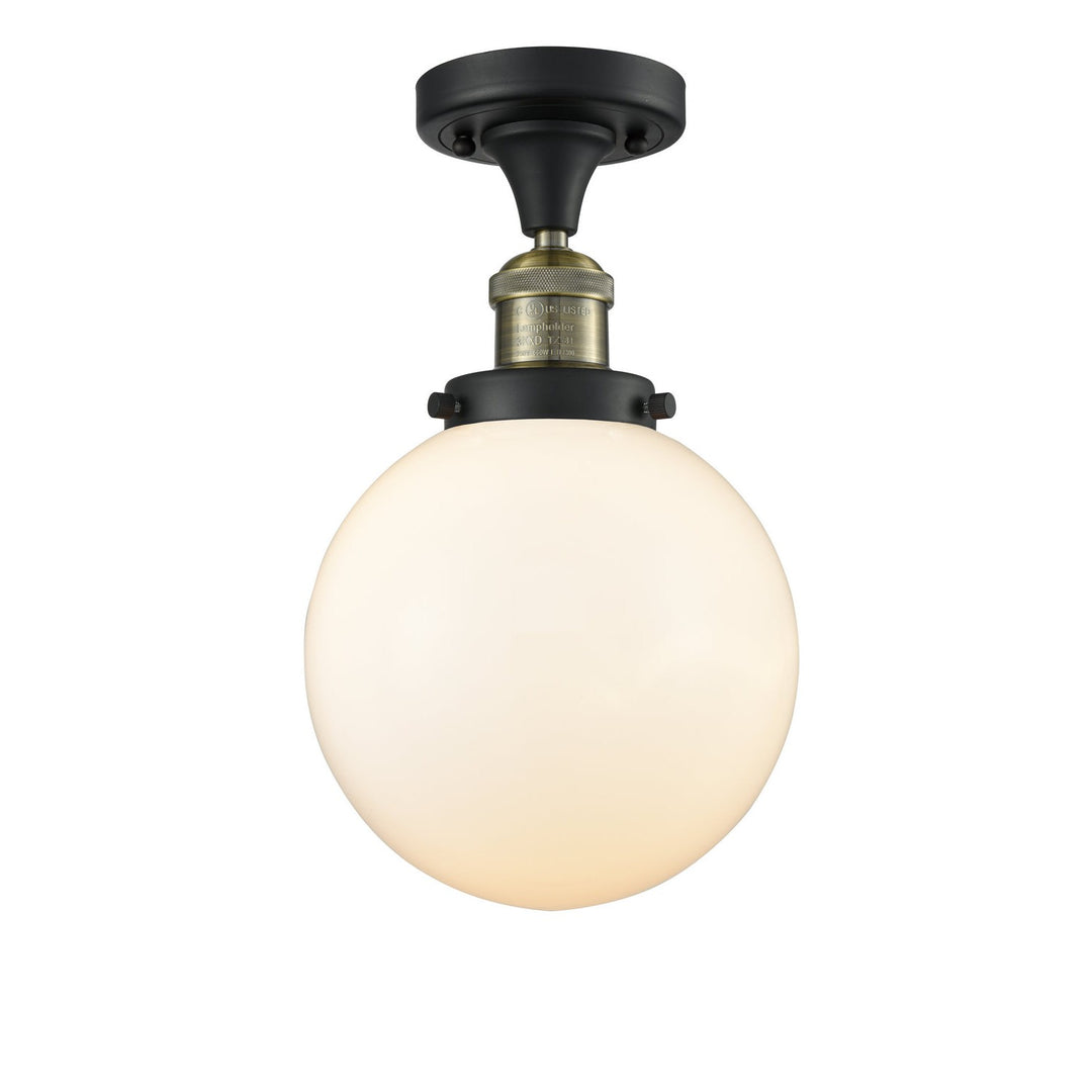 Innovations Franklin Restoration 517-1CH-BAB-G201-8 Ceiling Light - Black Antique Brass