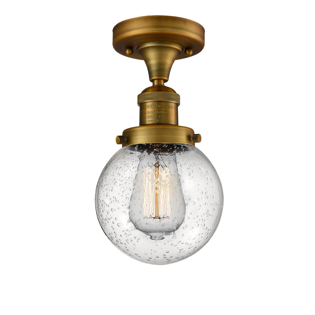 Innovations Franklin Restoration 517-1CH-BB-G204-6 Ceiling Light - Brushed Brass