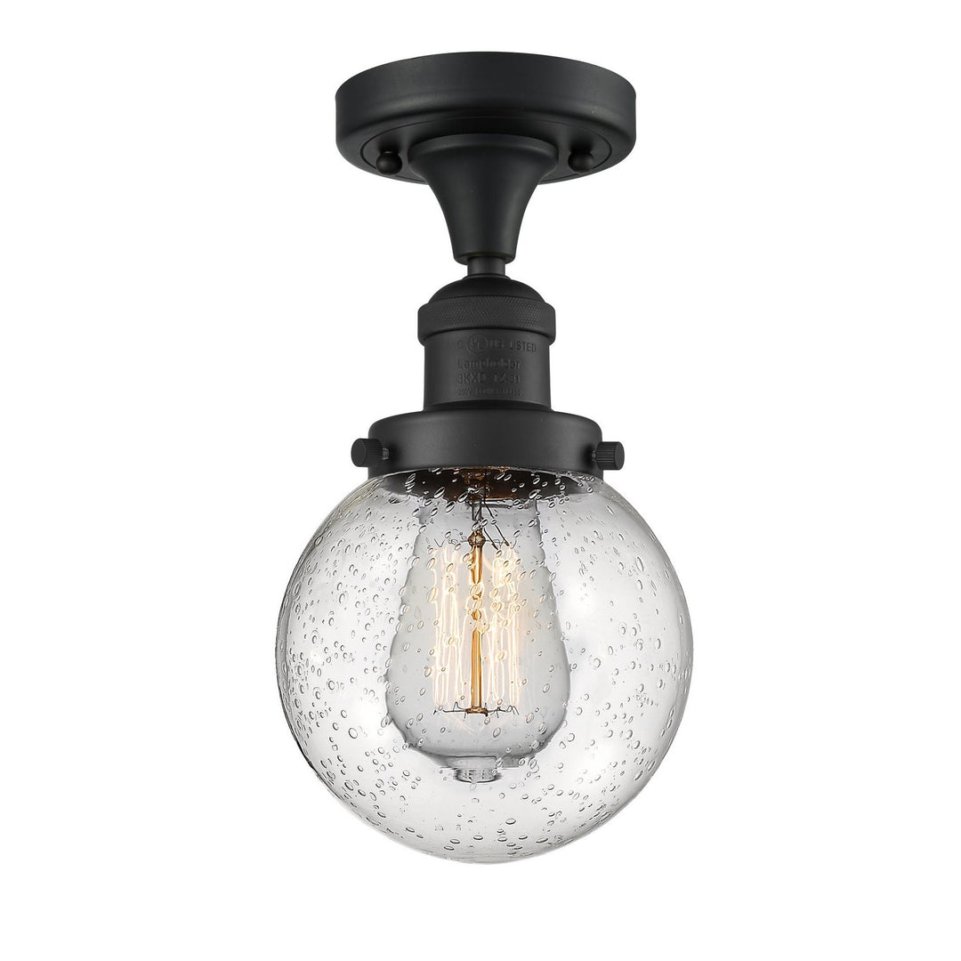 Innovations Franklin Restoration 517-1CH-BK-G204-6-LED Ceiling Light - Matte Black