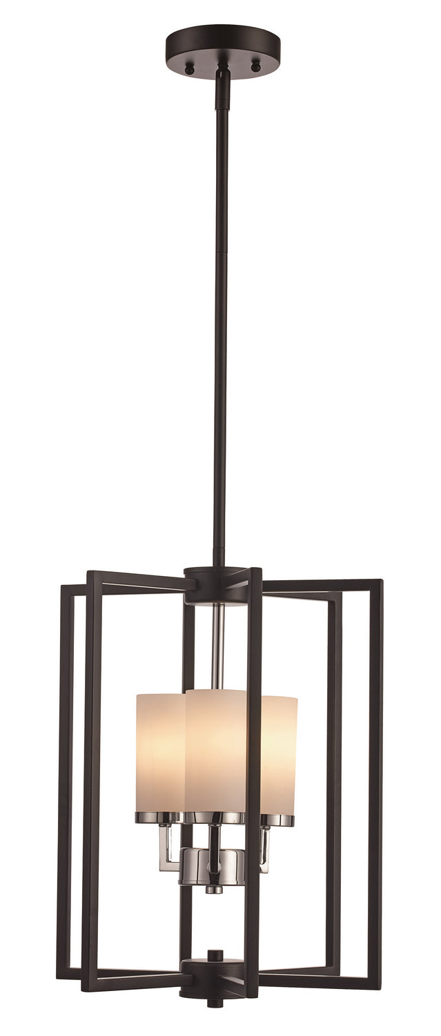 Trans Globe Imports 71363 BK/PC Pendant Light - Black/Polished Chrome