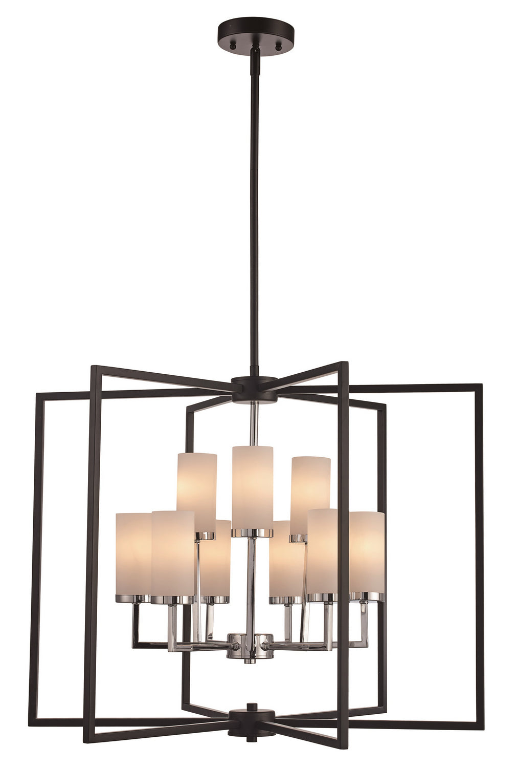 Trans Globe Imports 71369 BK/PC Pendant Light - Black/Polished Chrome