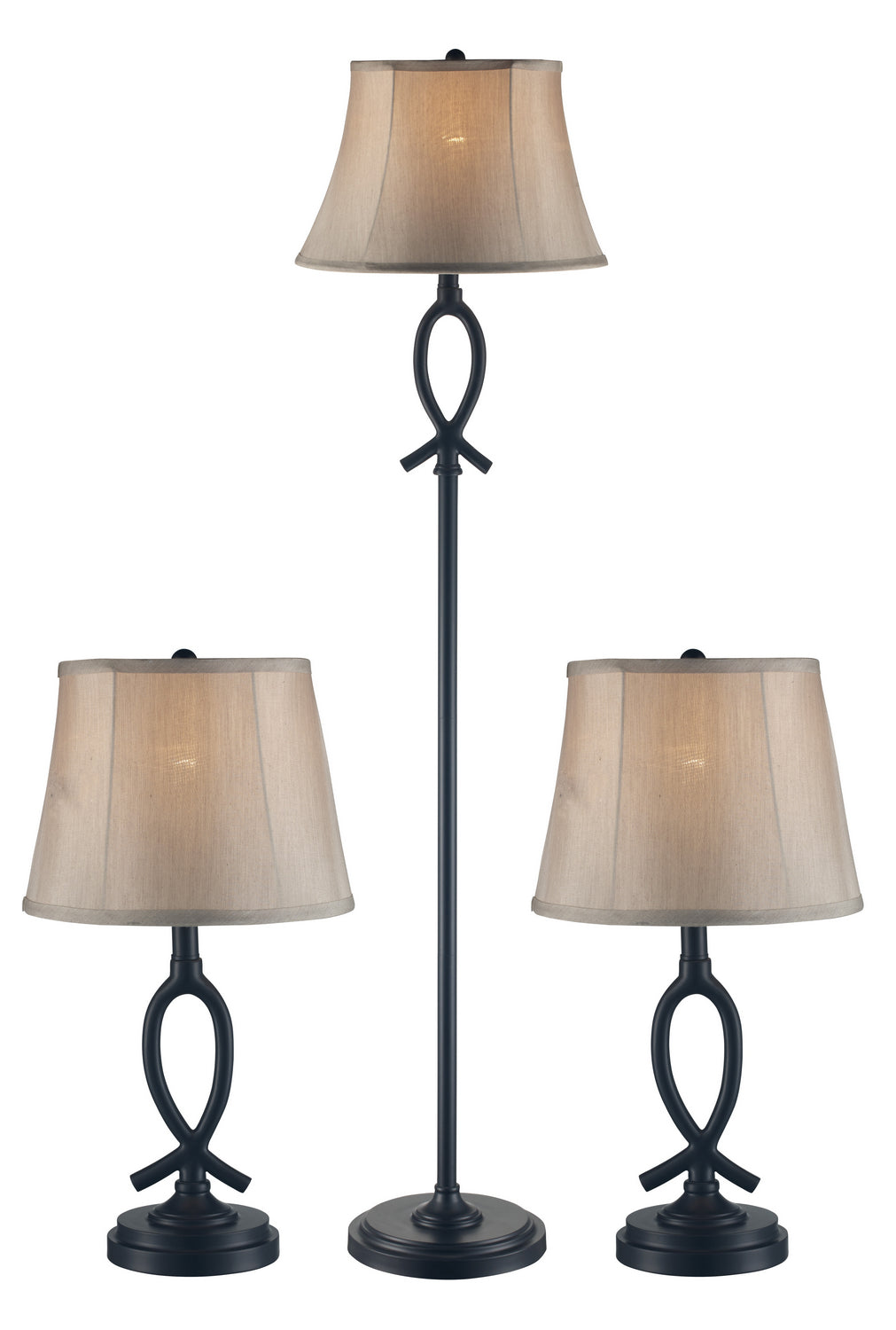 Trans Globe Imports RTL-8987  Floor Lamp And Two Table Lamps Lamp Bronze / Dark