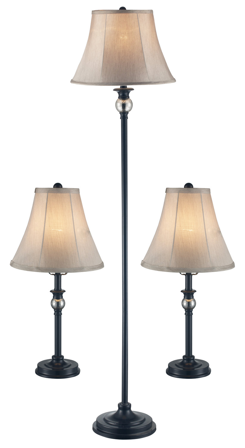 Trans Globe Imports RTL-8988  Floor Lamp And Two Table Lamps Lamp Bronze / Dark