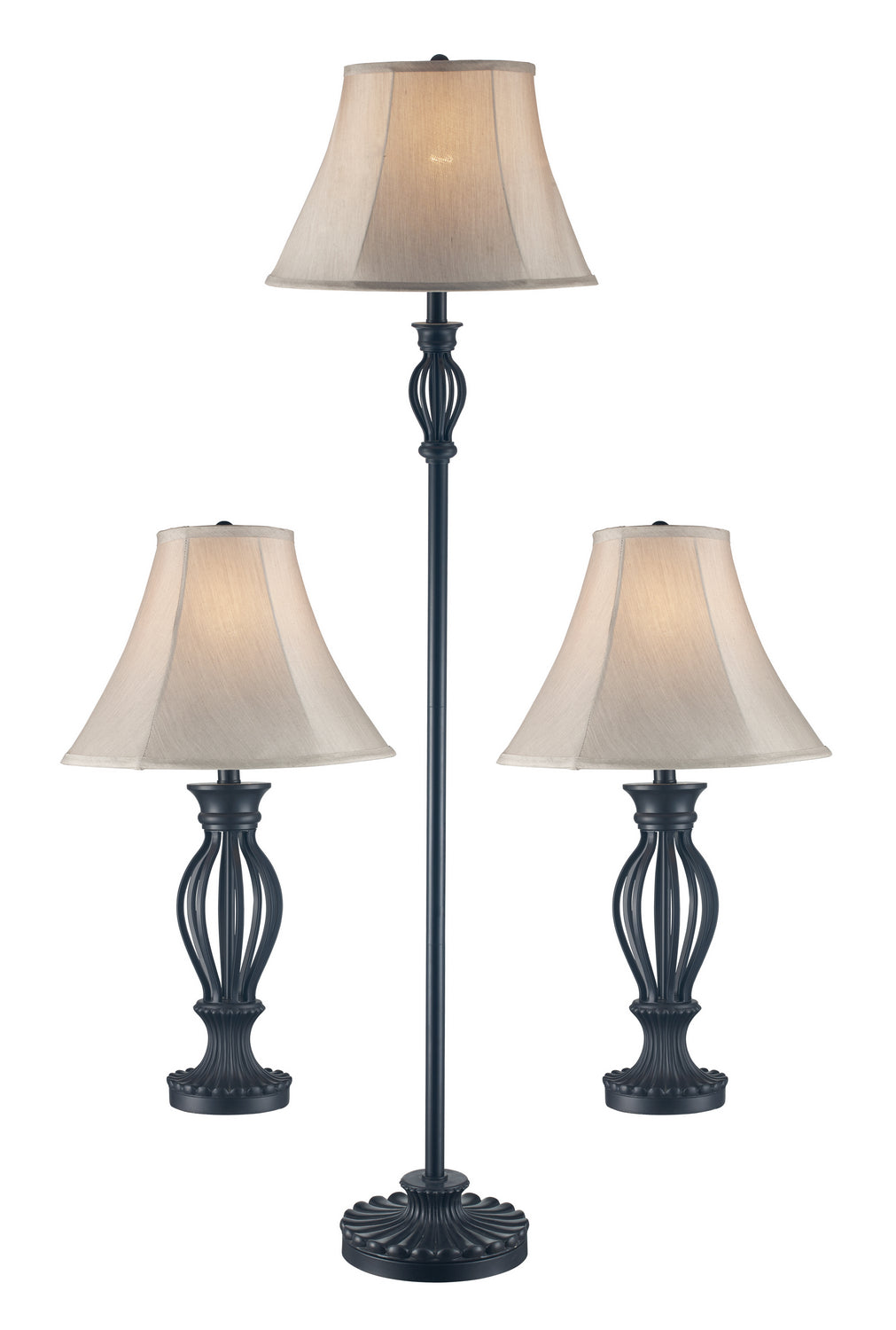 Trans Globe Imports RTL-8989  Floor Lamp And Two Table Lamps Lamp Bronze / Dark