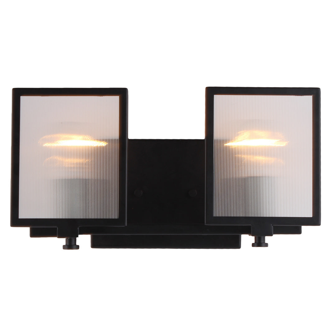 Eglo Henessy 203728A Bath Vanity Light 5 in. wide - Black & Brushed Nickel
