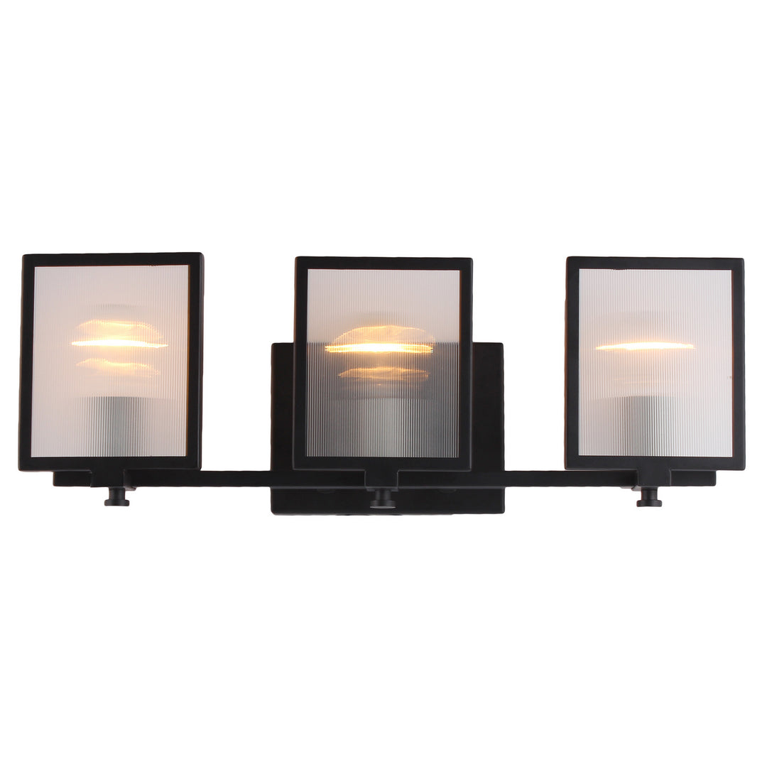 Eglo Henessy 203729A Bath Vanity Light 5 in. wide - Black & Brushed Nickel