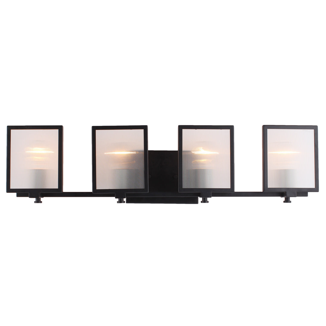 Eglo Henessy 203731A Bath Vanity Light 5 in. wide - Black & Brushed Nickel