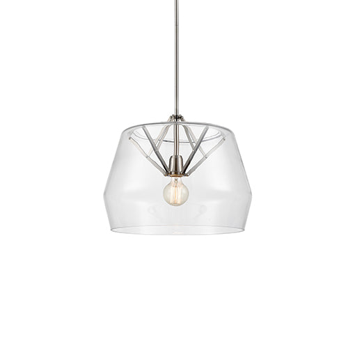 Kuzco Deco 461418-CL/BN Pendant Light - Brushed Nickel