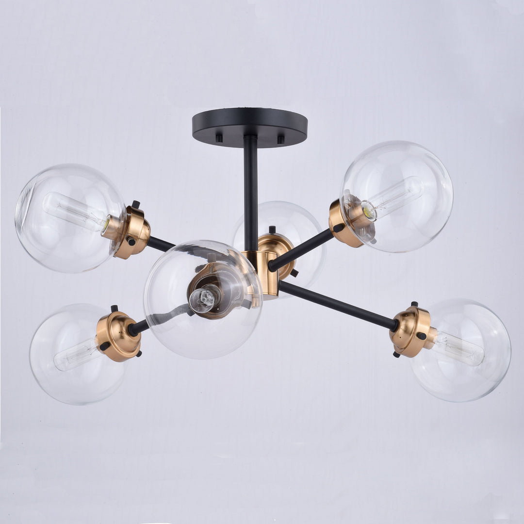 Vaxcel Orbit C0193 Ceiling Light - Muted Brass and Oil Rubbed Bronze