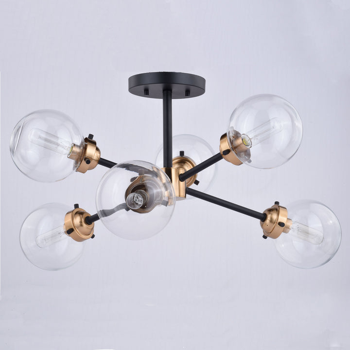 Vaxcel Orbit C0193 Ceiling Light - Muted Brass and Oil Rubbed Bronze