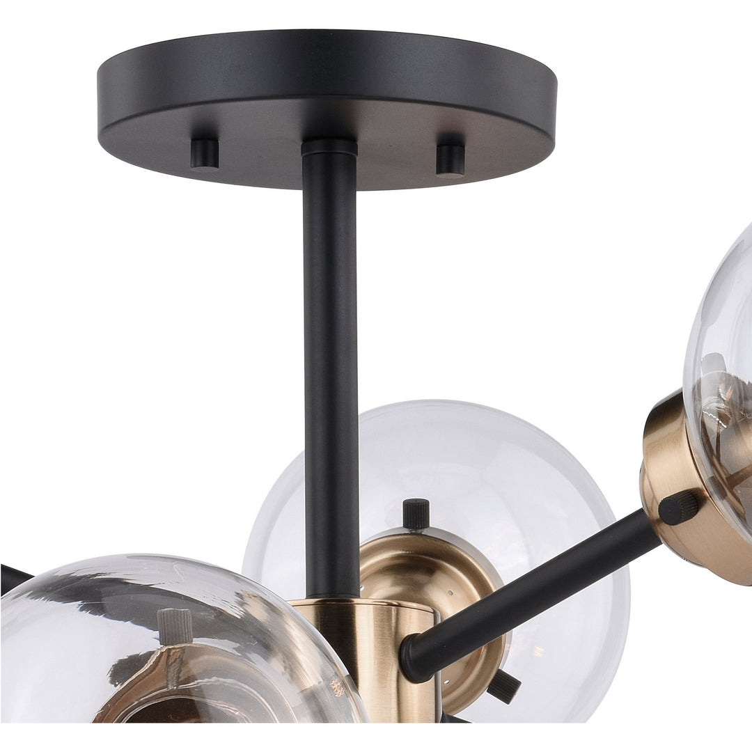 Vaxcel Orbit C0193 Ceiling Light - Muted Brass and Oil Rubbed Bronze