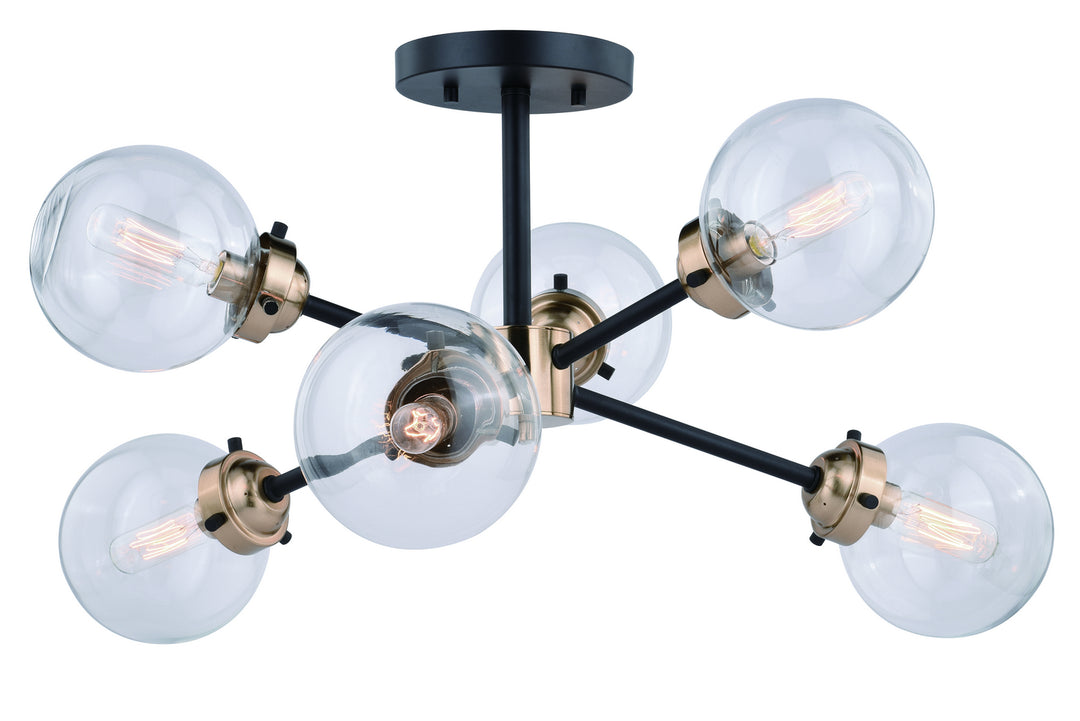 Vaxcel Orbit C0193 Ceiling Light - Muted Brass and Oil Rubbed Bronze