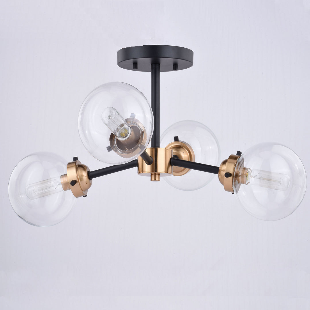 Vaxcel Orbit C0194 Ceiling Light - Muted Brass and Oil Rubbed Bronze