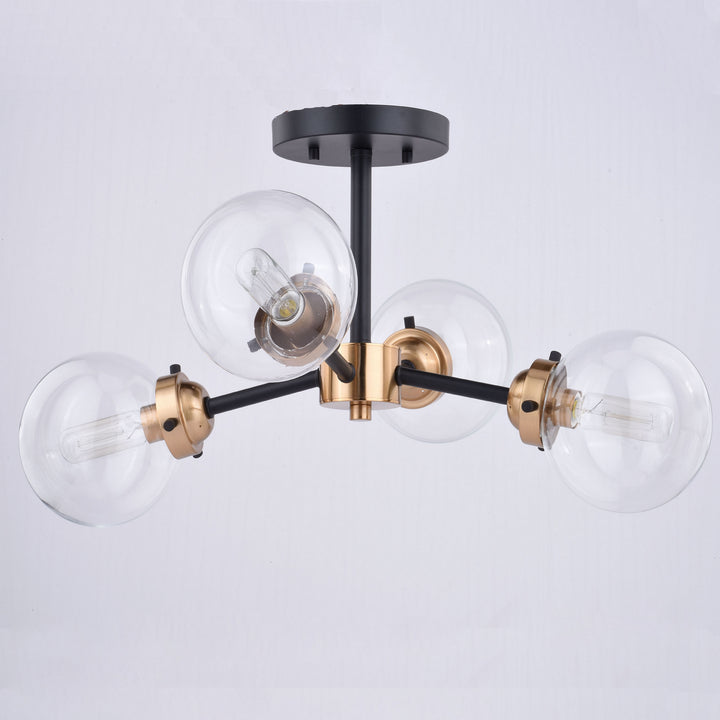 Vaxcel Orbit C0194 Ceiling Light - Muted Brass and Oil Rubbed Bronze