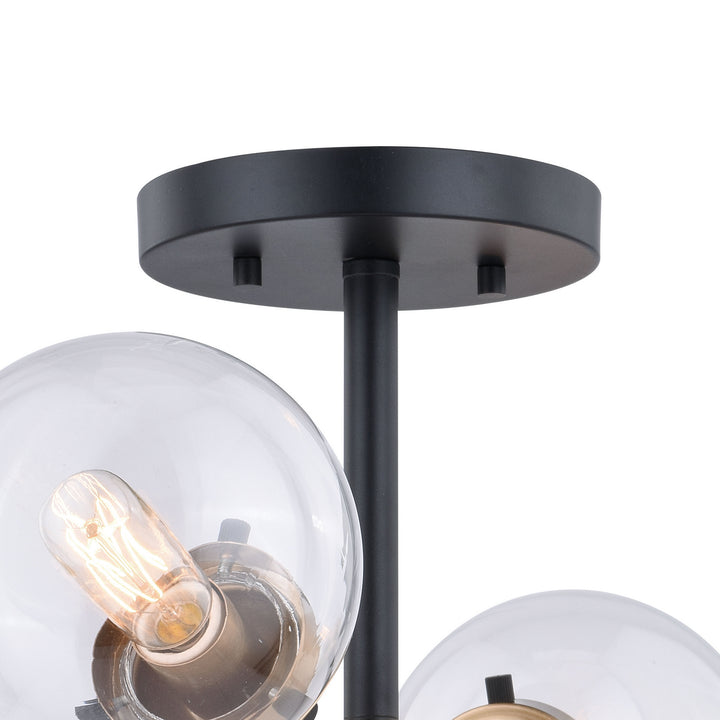 Vaxcel Orbit C0194 Ceiling Light - Muted Brass and Oil Rubbed Bronze