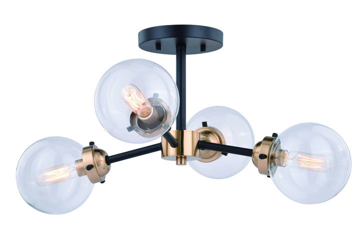 Vaxcel Orbit C0194 Ceiling Light - Muted Brass and Oil Rubbed Bronze