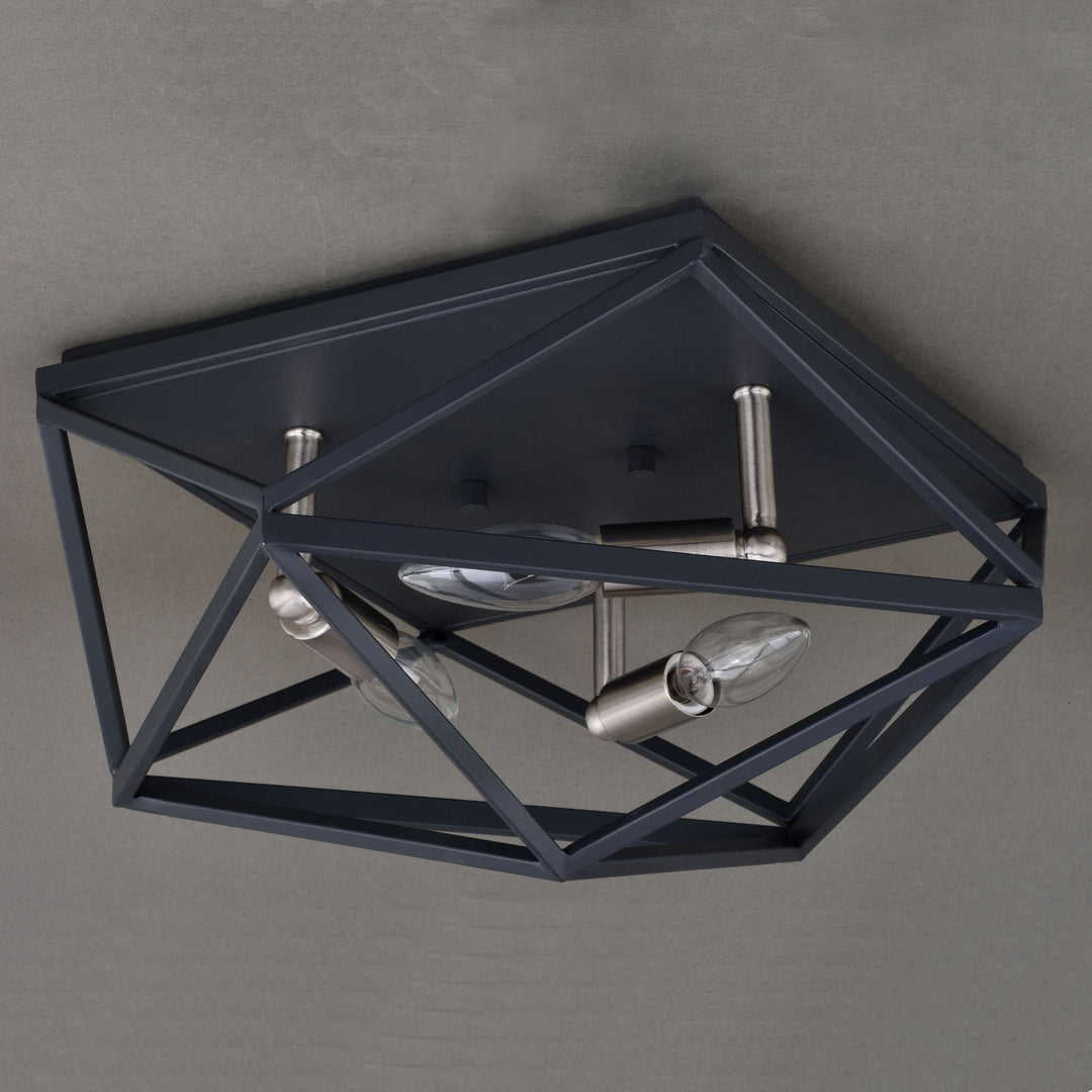 Vaxcel Hailey C0205 Ceiling Light - Black Graphite and Satin Nickel