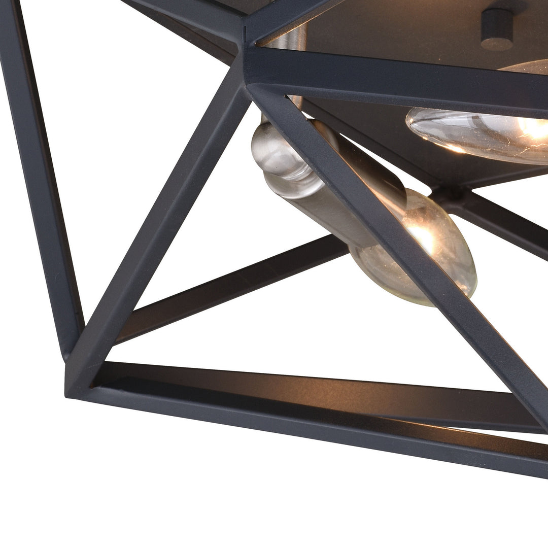 Vaxcel Hailey C0205 Ceiling Light - Black Graphite and Satin Nickel