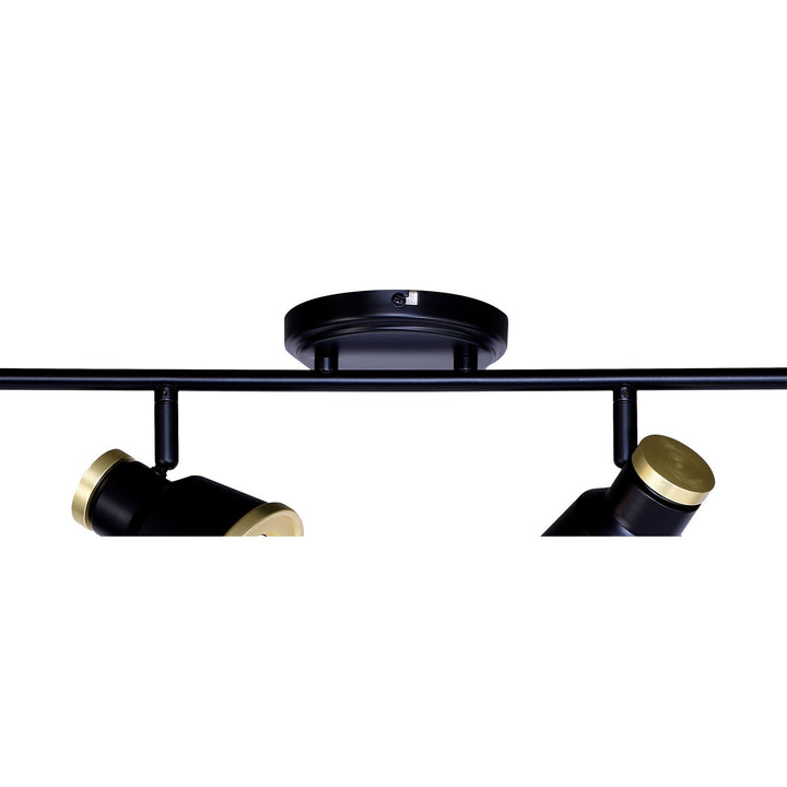 Vaxcel Fairhaven C0208 Ceiling Light - Textured Black and Natural Brass