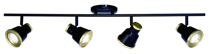 Vaxcel Fairhaven C0208 Ceiling Light - Textured Black and Natural Brass