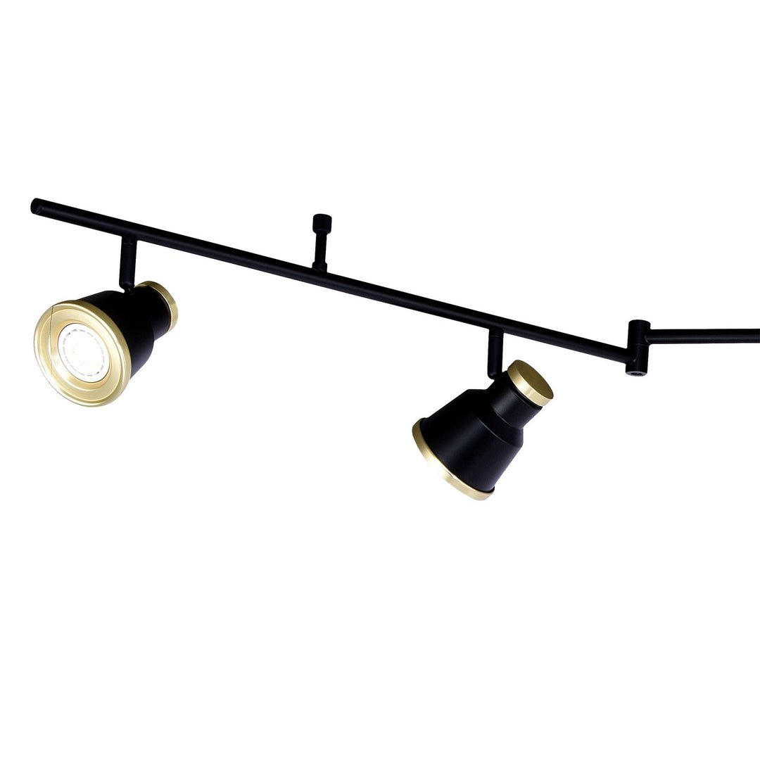 Vaxcel Fairhaven C0209 Ceiling Light - Textured Black and Natural Brass