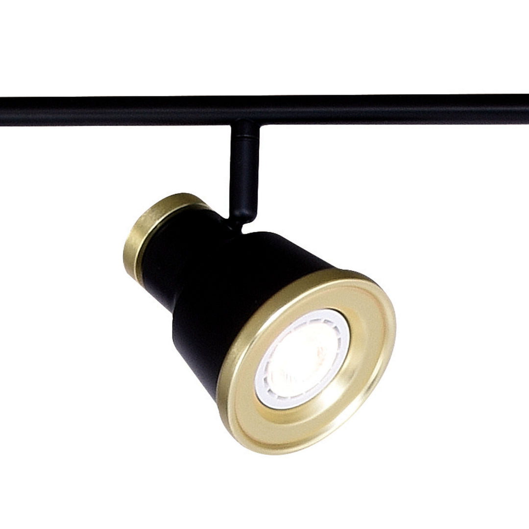 Vaxcel Fairhaven C0209 Ceiling Light - Textured Black and Natural Brass